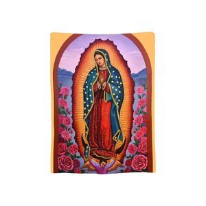 NEW! Virgen De Guadalupe Soft Blanket/Throw 50X60 100% Polyester Religious Multi